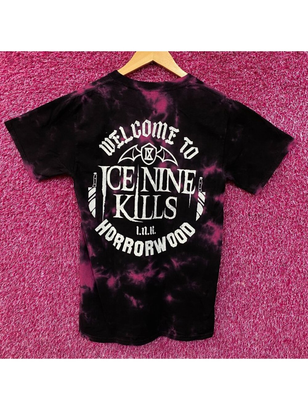 Ice Nine Kills " Welcome to Horrorwood" Tie Dye Metalcore T-Shirt Small